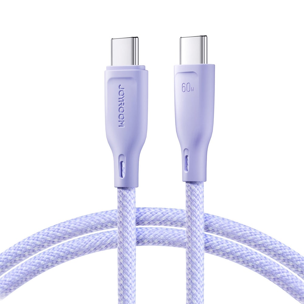 Joyroom Multi-Color USB-C-kaapeli 60W 1 m - violetti