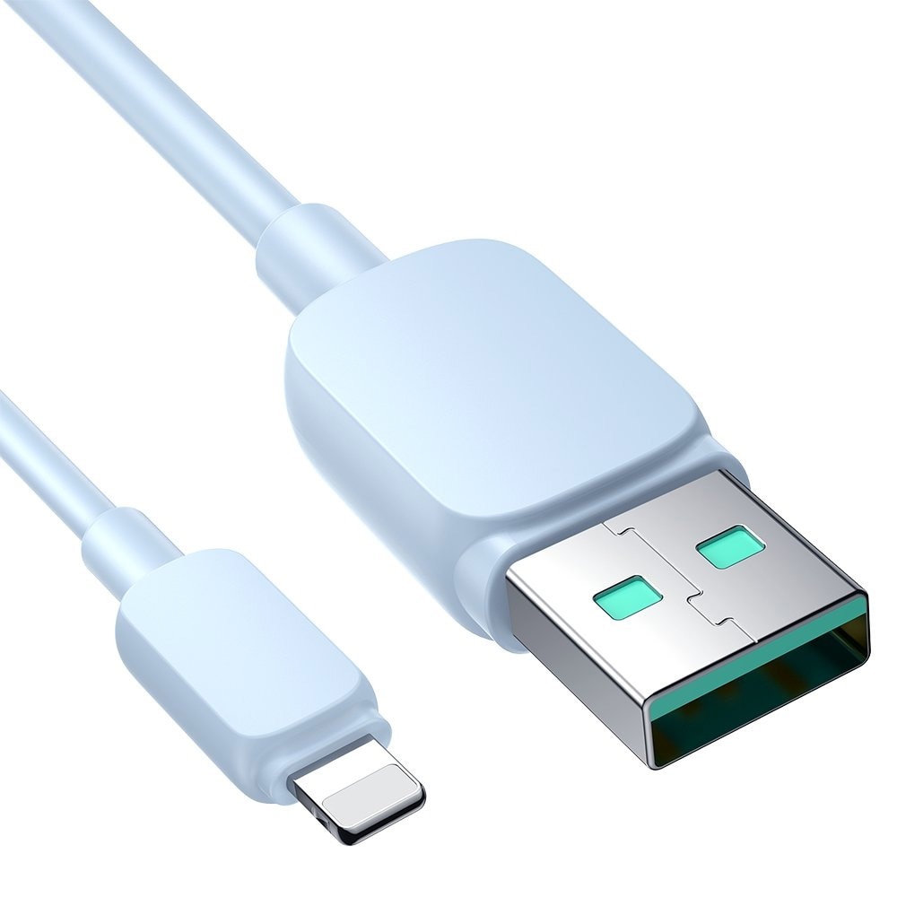 Joyroom USB-kaapeli USB Lightning 2,4A:lle, 1,2m - Sininen