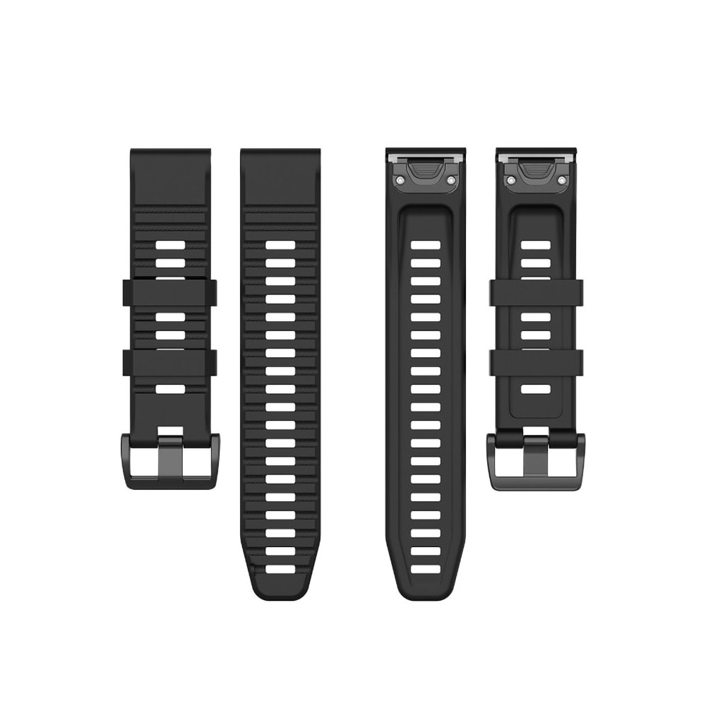 Silikoninen ranneke Garmin Fenix 6 - 22 mm - musta