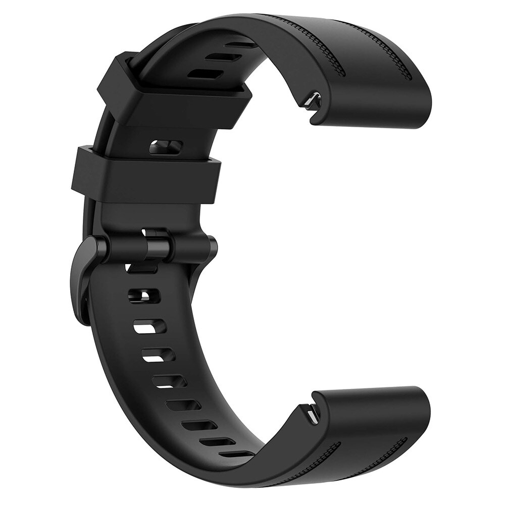 Silikoninen ranneke Garmin Fenix 6S:lle - 20 mm - musta