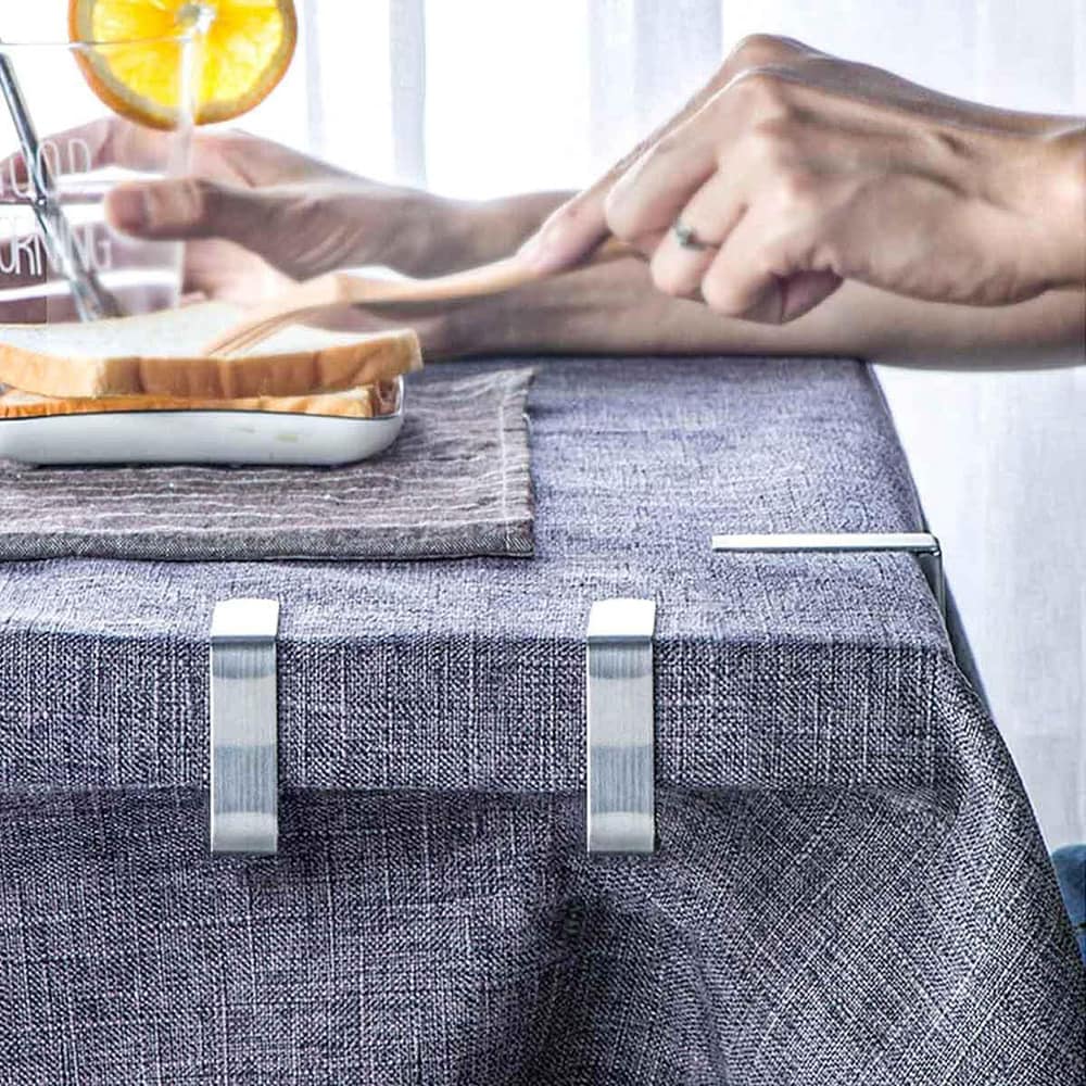 Ruostumattomasta teräksestä valmistettu kangaspidike 8 kpl