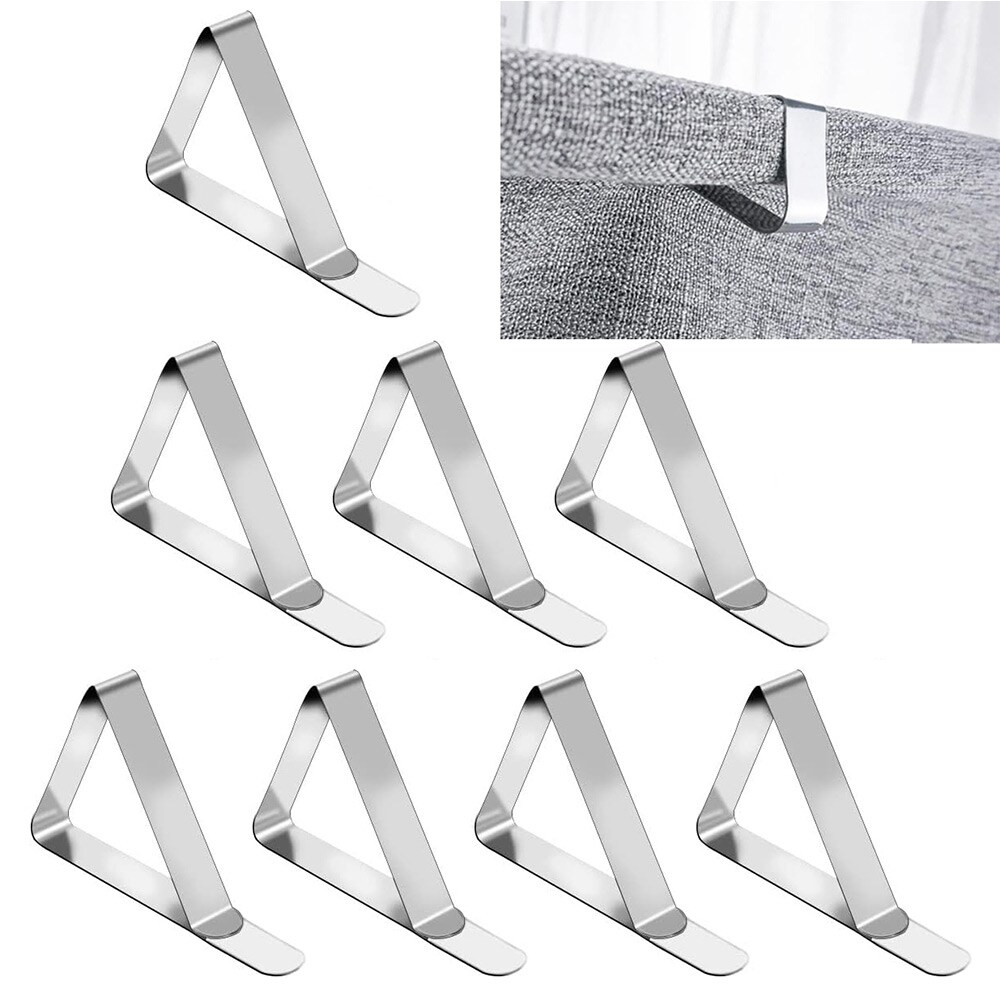 Ruostumattomasta teräksestä valmistettu kangaspidike 8 kpl