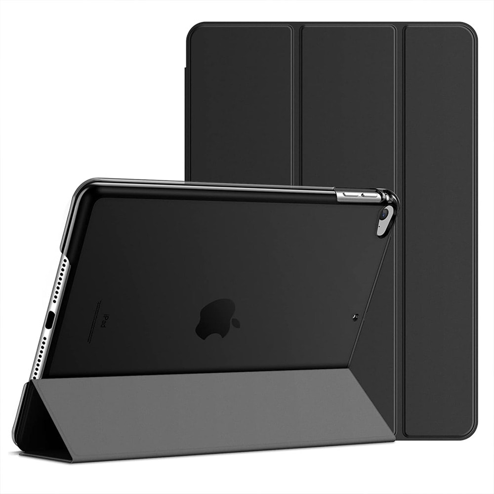 Trifold kotelo jalustalla iPad Mini 4 / Mini 5 -laitteille - musta