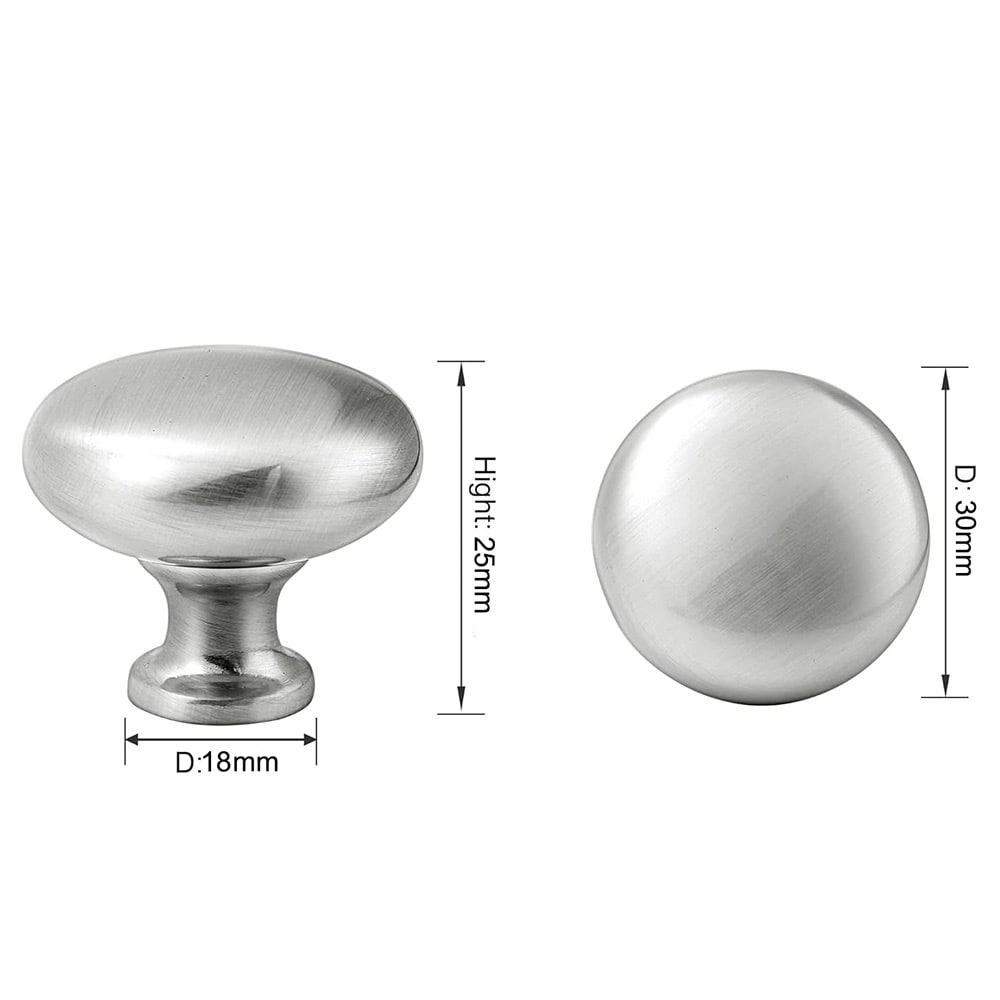 Nupit kaapeille ja laatikoille - 30mm 10 kpl Matta Ruostumatonta terästä
