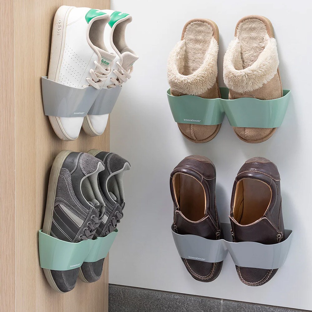 Seinälle kiinnitettävä kengänpidike – itseliimautuva