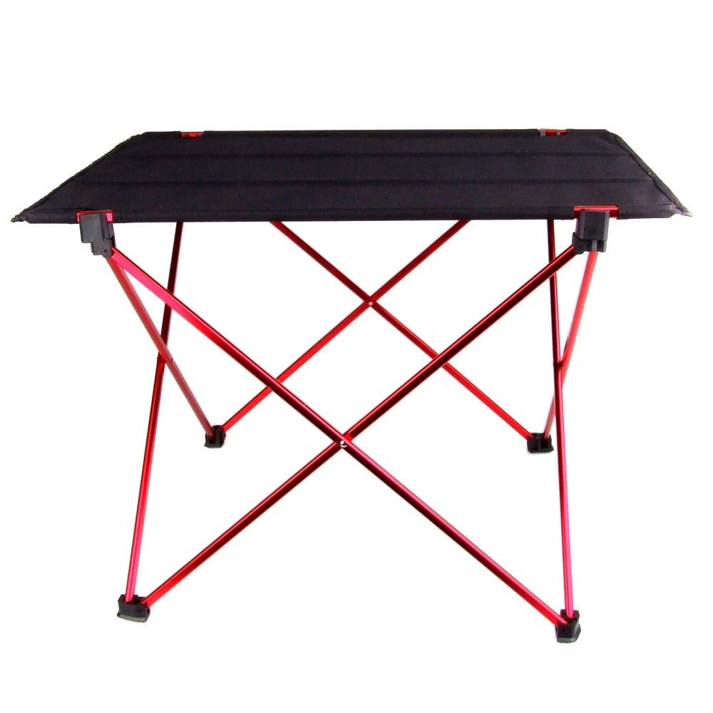 Kokoontaittuva piknikpöytä - musta/punainen