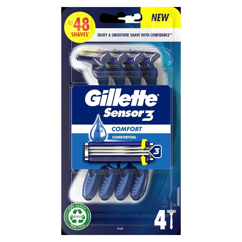 Gillette Sensor 3 Comfort kertakäyttöhöylä 4kpl