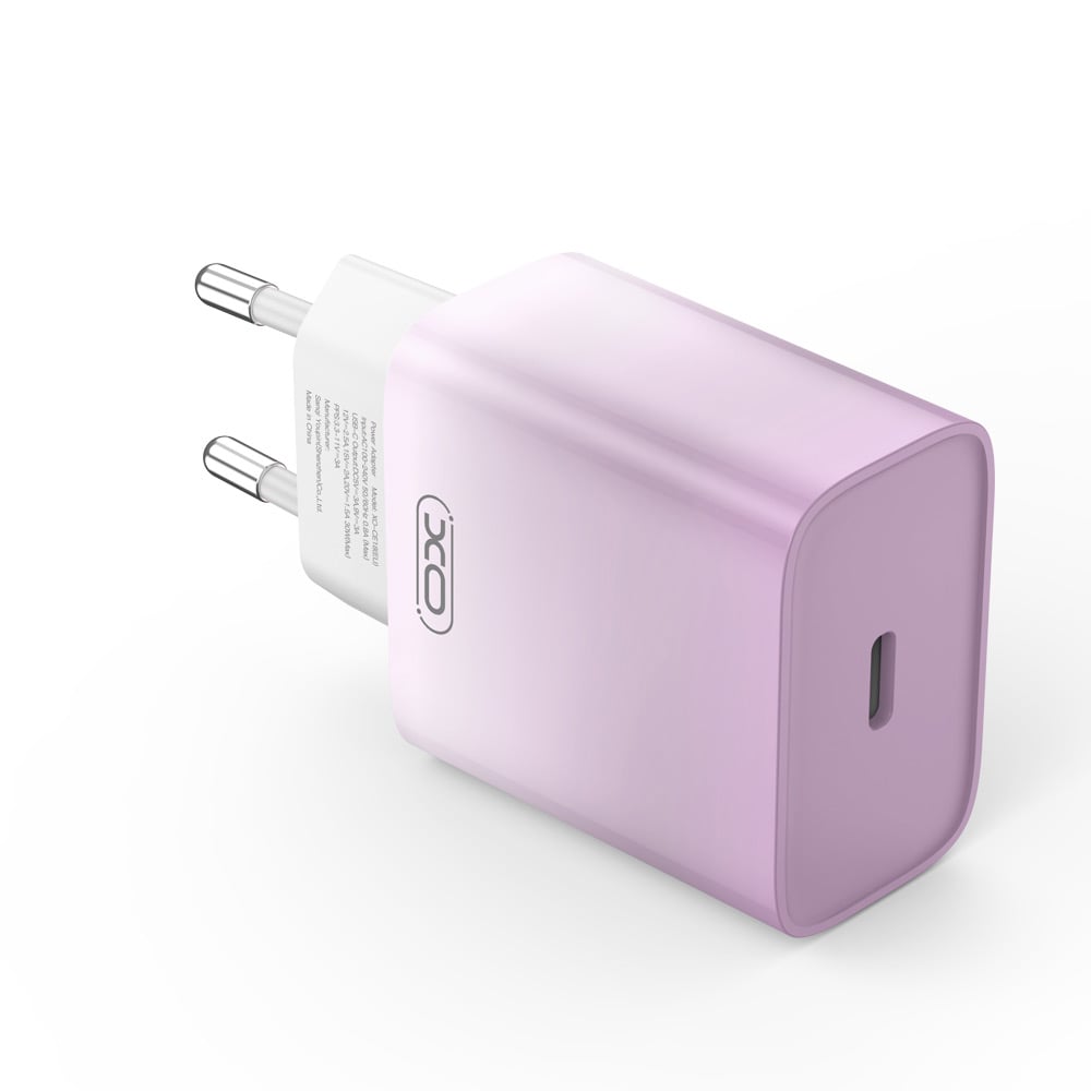 XO USB-C-laturi PD 30W - violetti/valkoinen