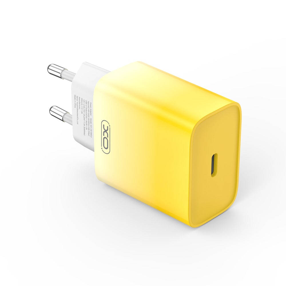 XO USB-C laturi PD 30W - keltainen/valkoinen