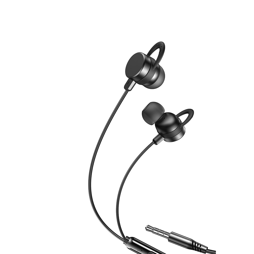 XO In-Ear-kuulokkeet 3,5 mm:n liittimellä ja mikrofonilla - Musta
