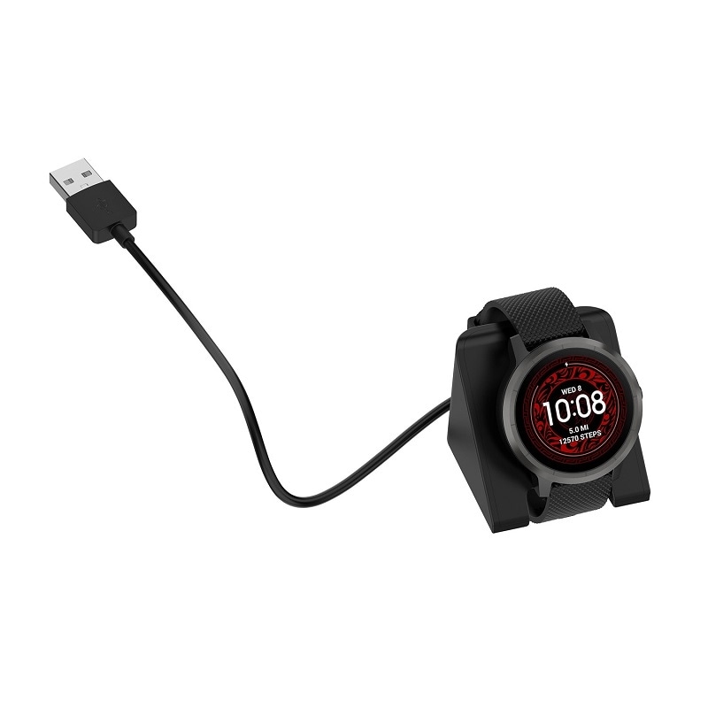 Latausasema Garmin Venu 3 / Venu 3s / Vivoactive 5 - USB 1m - Musta