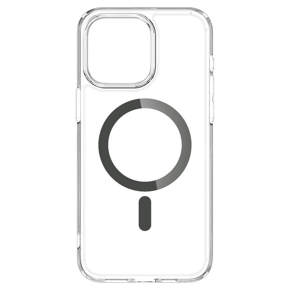 Spigen Ultra Hybrid takakuori MagSafe iPhone 15 Pro:lle kirkas/grafiitti