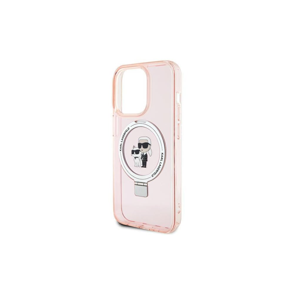 Karl Lagerfeld Mobiilikotelo MagSafella iPhone 15 Pro Maxille - vaaleanpunainen