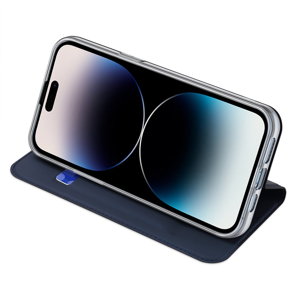 Dux Ducis Skin Pro lompakkokotelo iPhone 15 Prolle - sininen