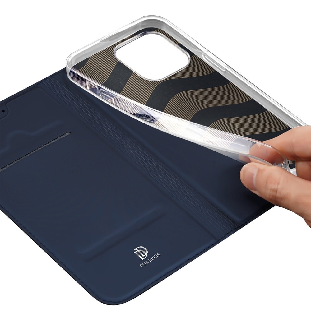 Dux Ducis Skin Pro lompakkokotelo iPhone 15 Prolle - sininen