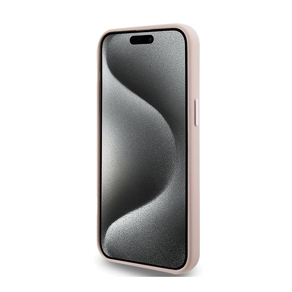 Karl Lagerfeld Choupette silikonikotelo iPhone 15 Pro Maxille - vaaleanpunainen