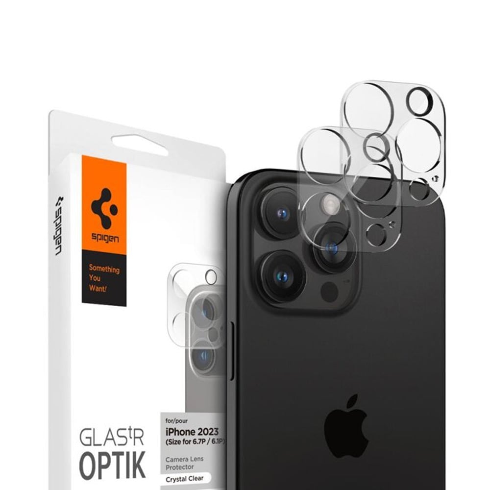 Spigen Optik.tR kamerasuoja iPhone 14 Pro / Pro Max / 15 Pro / Pro Max 2 kpl
