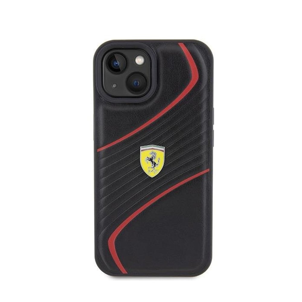 Ferrari Takakuori logolla iPhone 15:lle - musta