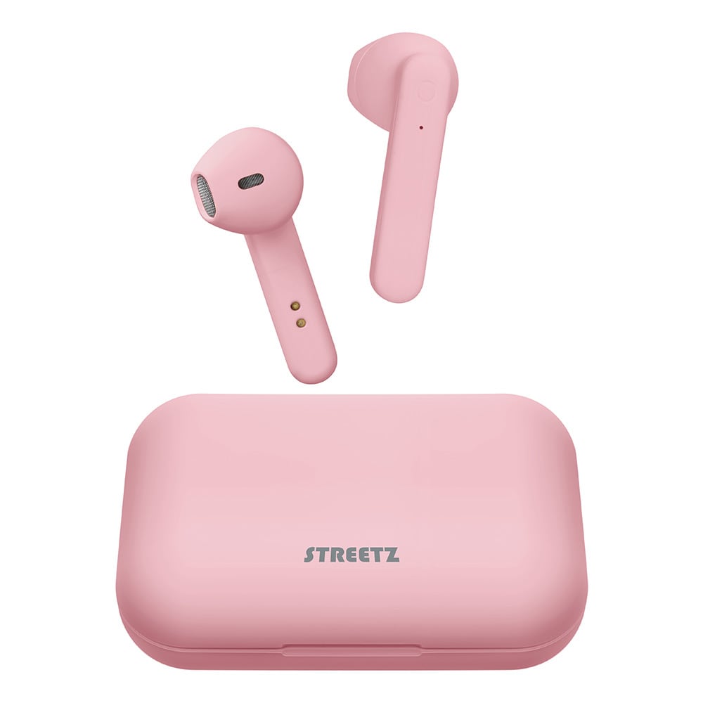 Streetz True Wireless Semi-In-Ear Headset - vaaleanpunainen