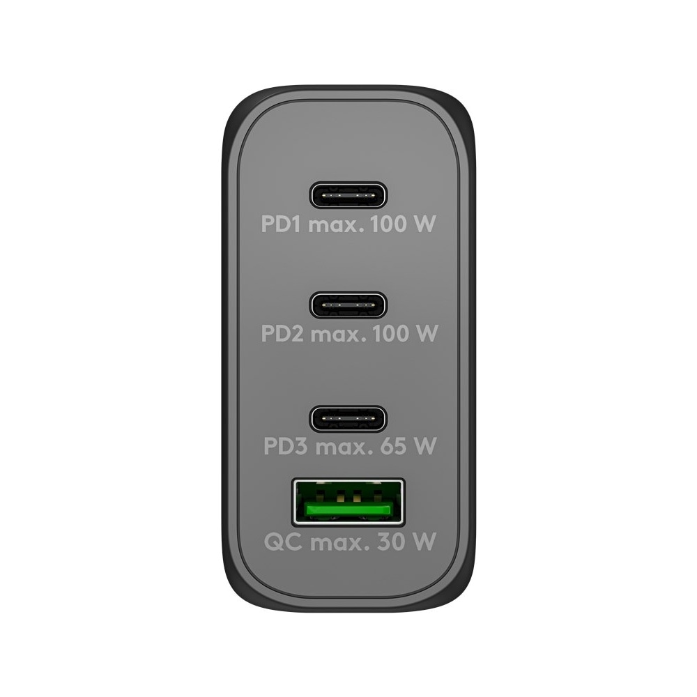 GooBay USB-C PD GaN moniporttinen laturi 100W - musta