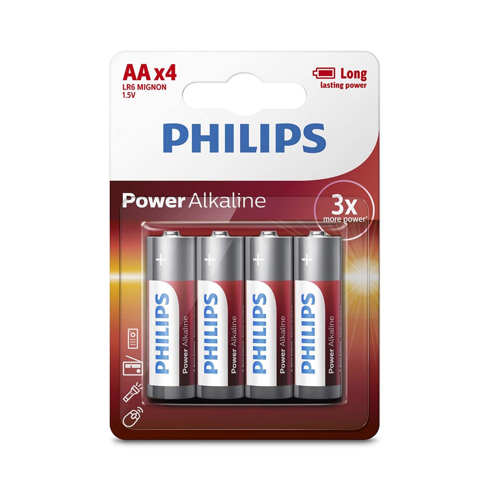 Philips Power Alkaline AA-Paristo 4-pakkaus