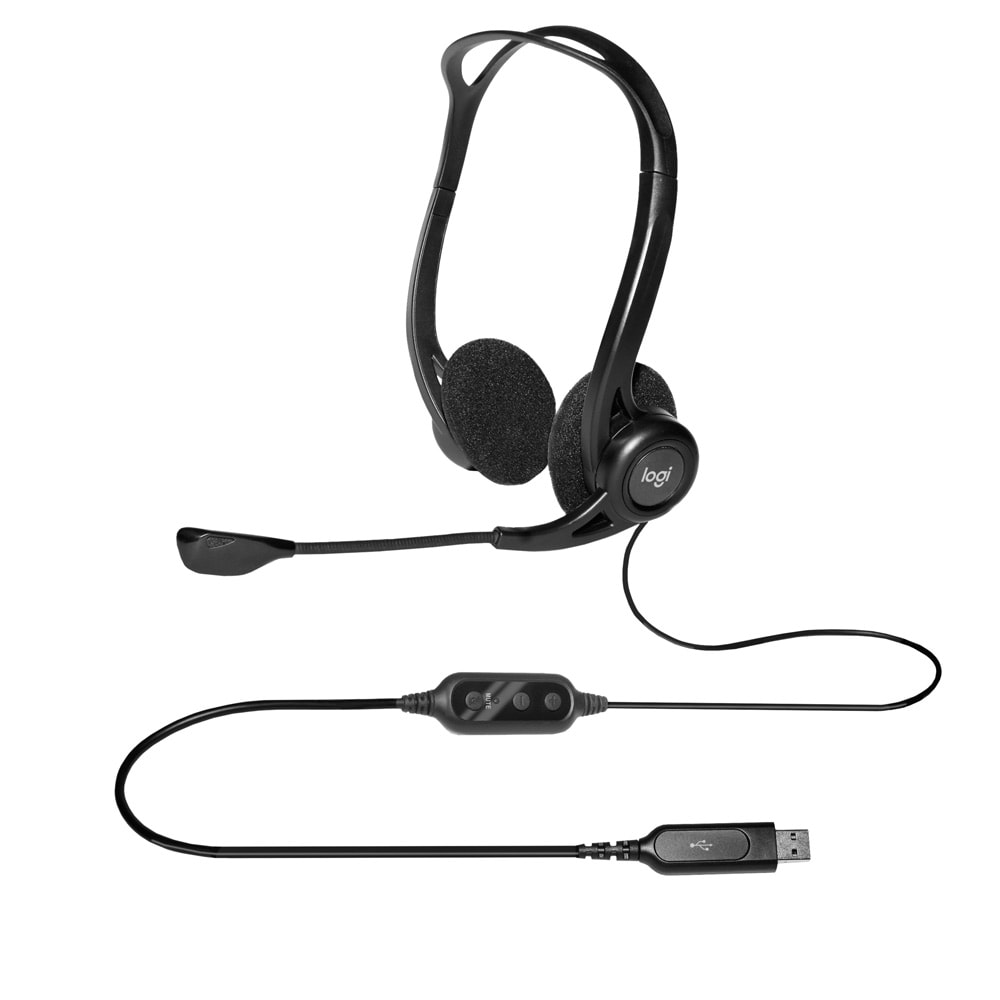 Logitech H960 USB-kuulokkeet mikrofonilla - Musta