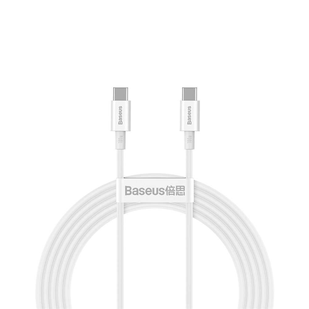 Baseus Superior USB-C kaapeli PD 100W 2m - valkoinen