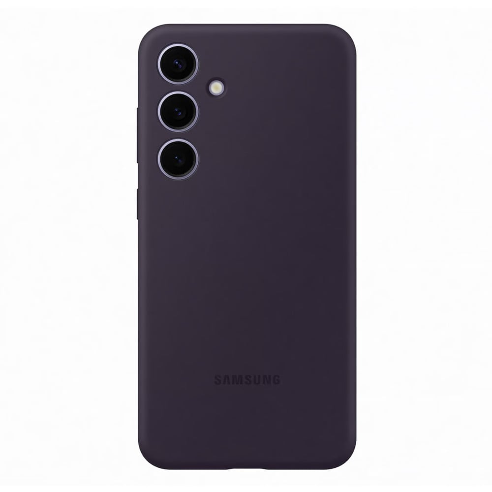 Samsung Silicone Case Galaxy S24+:lle - tumman violetti