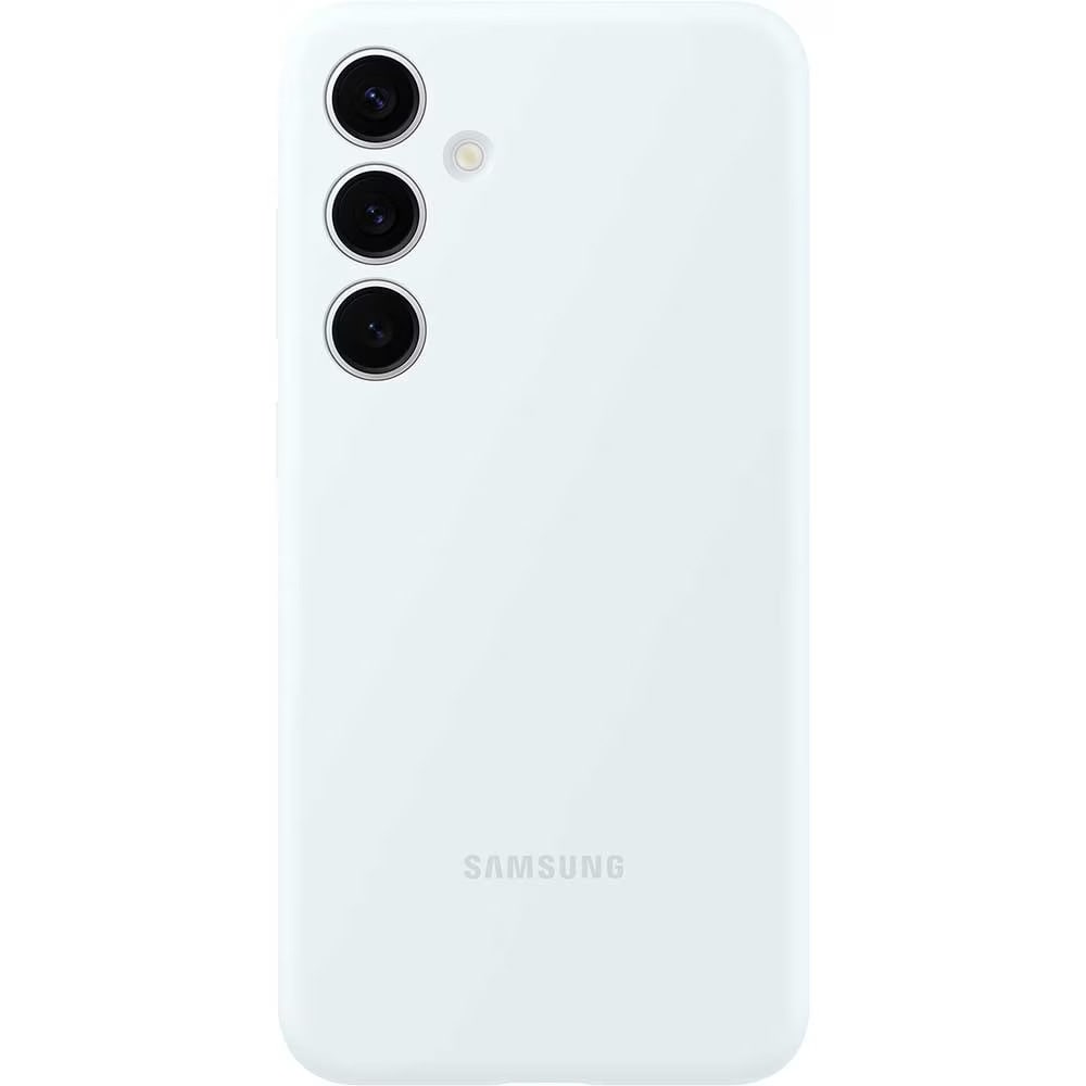 Samsung Silicone Case Galaxy S24+:lle - valkoinen