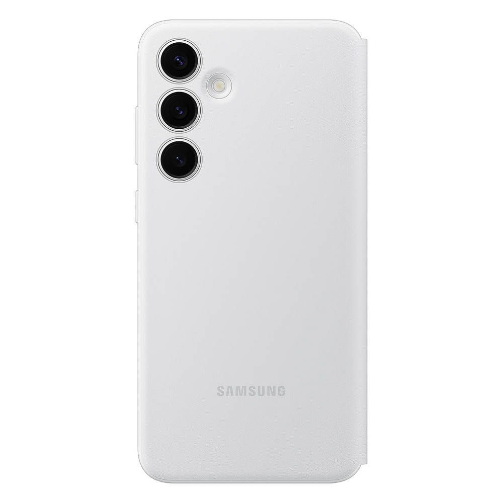 Samsung Smart View Wallet Case Galaxy S24+:lle - Valkoinen