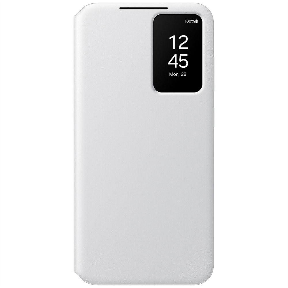 Samsung Smart View Wallet Case Galaxy S24+:lle - Valkoinen