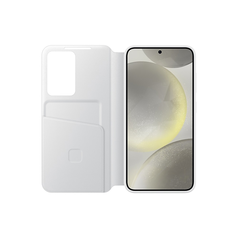 Samsung Smart View Wallet Case Galaxy S24:lle - Valkoinen