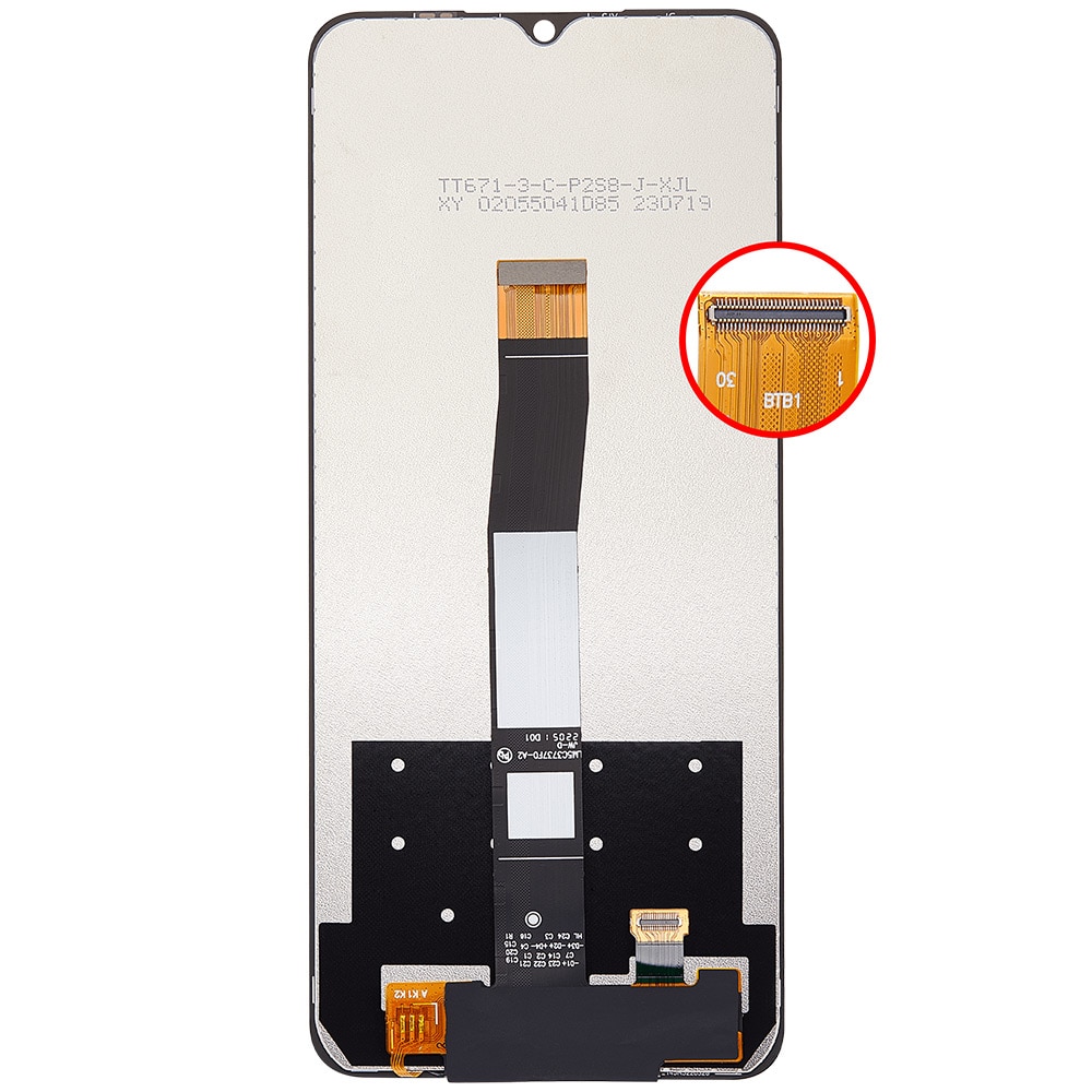 LCD-näyttö Xiaomi Redmi 10c:lle - musta