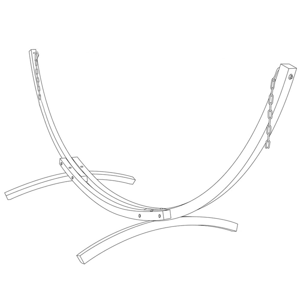 Riippumatto puutelineellä / riippumatto puurungolla 320×118×120 cm