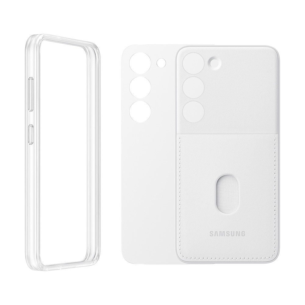 Samsung Frame Case Galaxy S23:lle - Valkoinen