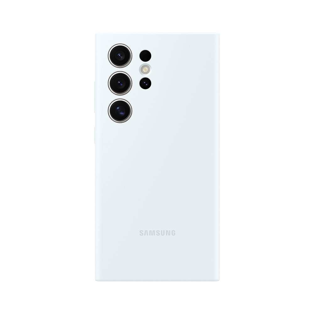 Samsung Silicone Case Galaxy S24 Ultralle - valkoinen