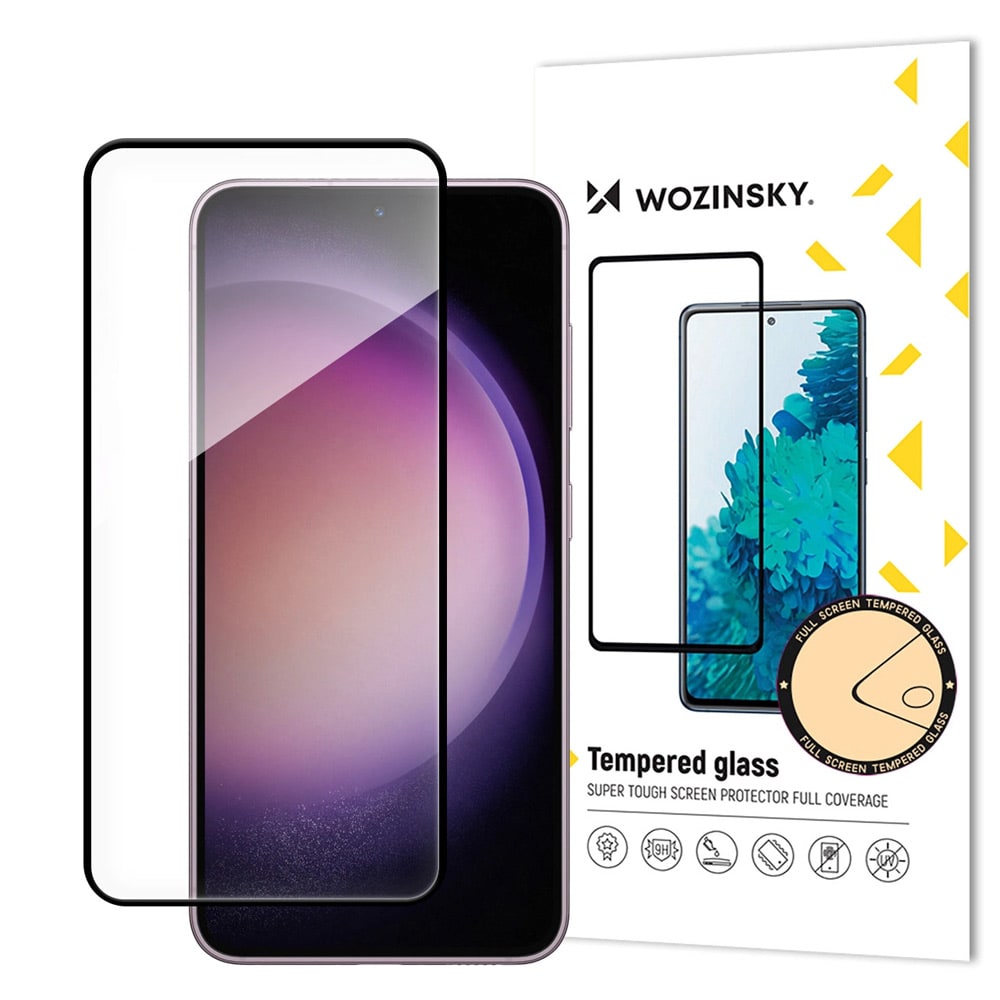 Wozinsky Full Glue Karkaistu näytönsuoja Samsung Galaxy S24+:lle - musta kehys