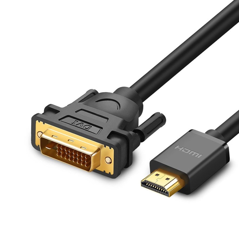 Ugreen DVI-sovitin 24+1 nastainen uros - HDMI-uros FHD 60 Hz 1,5 m