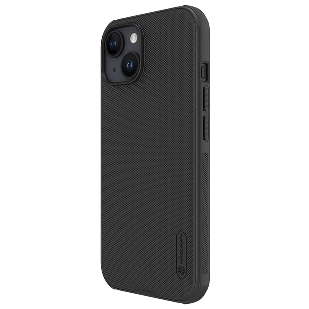 Nillkin Super Frosted Shield Pro suojakuori iPhone 15:lle - musta