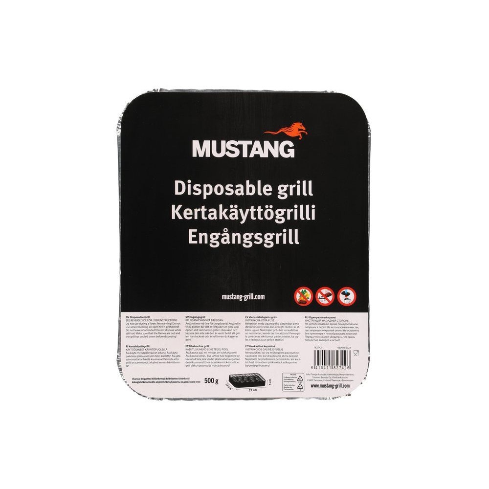 Mustang kertakäyttöinen grilli