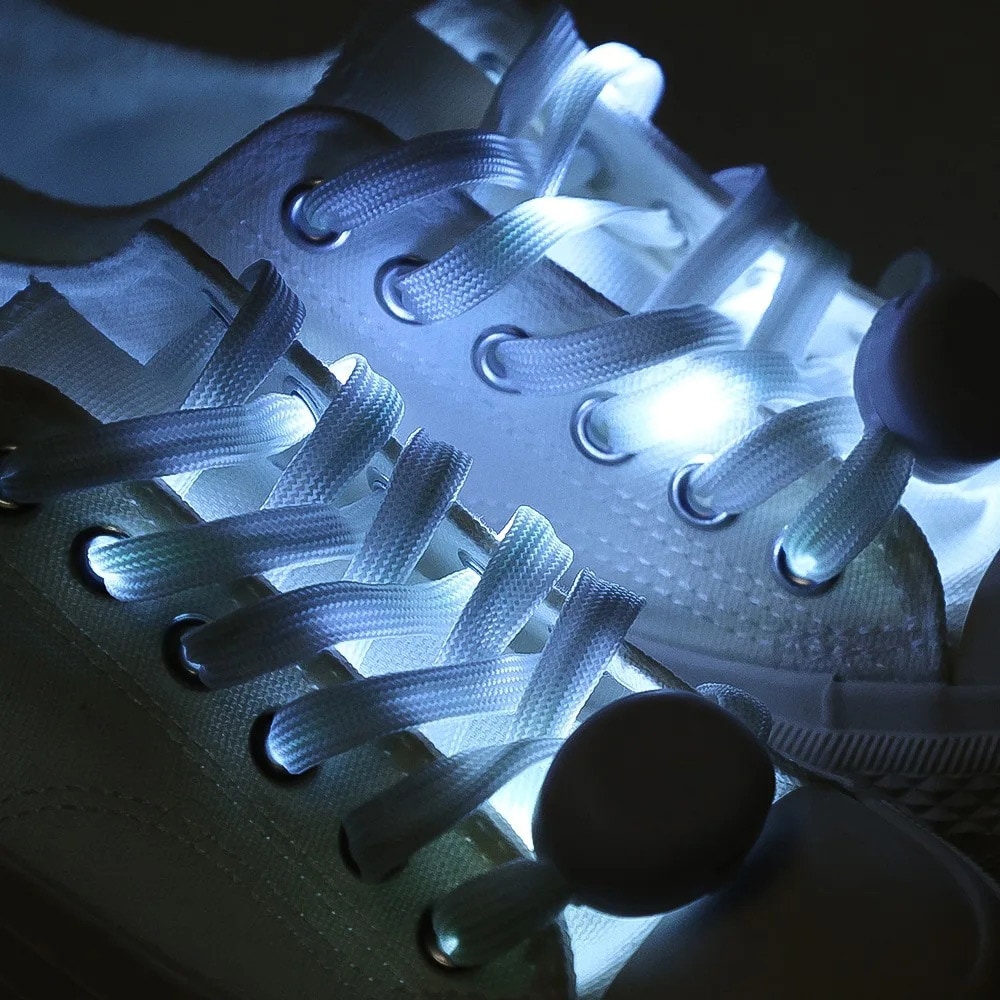 Kengännauha LED-valolla - Valkoinen