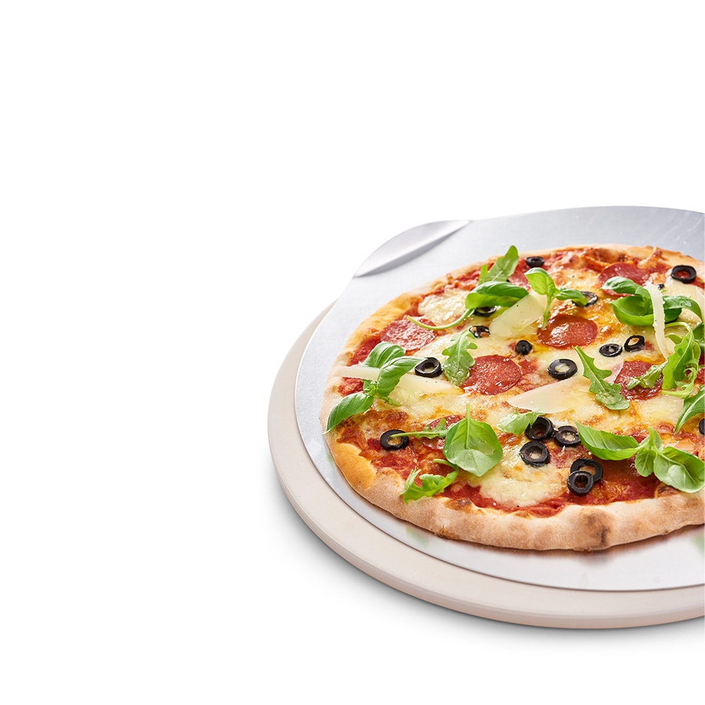 Dangrill Pyöreä Pizzakivi 38cm Alumiinialustalla - Täydelliset Kotipizzat