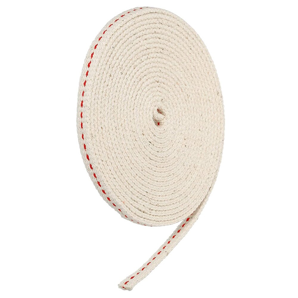 Öljy- ja petroolilamppujen sydänlanka puuvillaa - 9mm x 10m