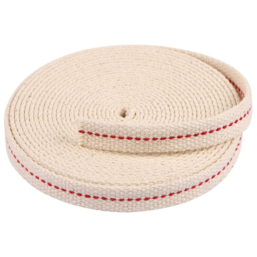 Öljy- ja petroolilamppujen sydänlanka puuvillaa - 12mm x 10m