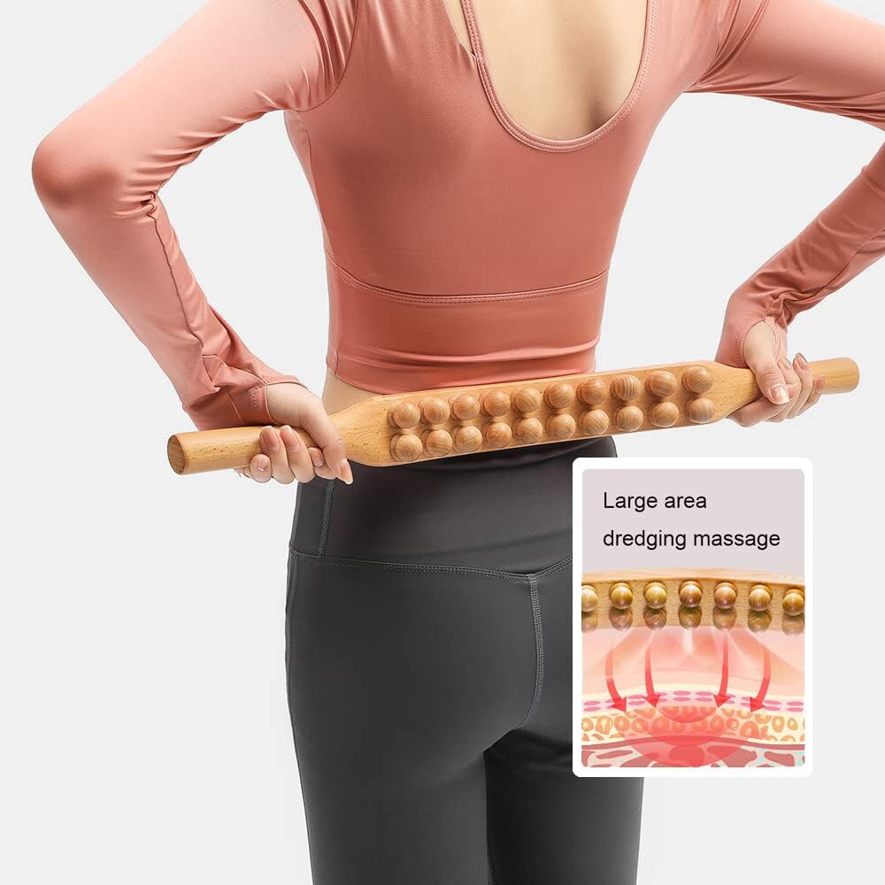 Gua Sha Puinen Hierontakeppi 58cm – Syvään Lihashierontaan