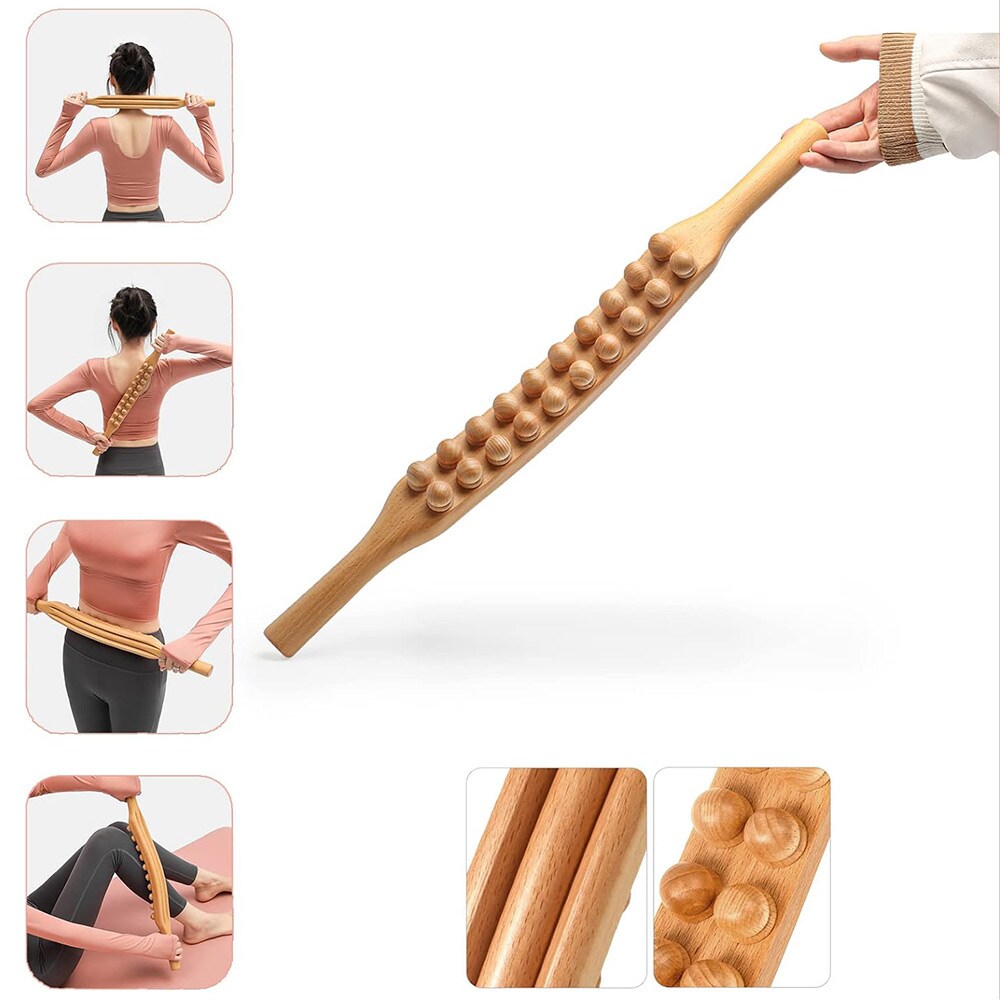 Gua Sha Puinen Hierontakeppi 58cm – Syvään Lihashierontaan