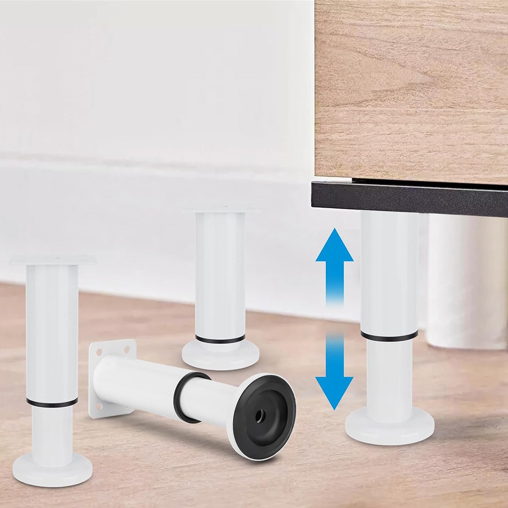 Korkeussäädettävä huonekalujalka 8-12cm -valkoinen