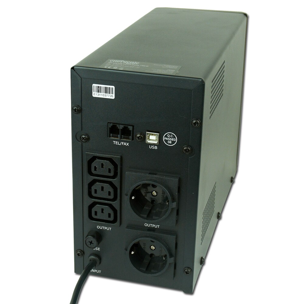 UPS Virtalähde 1500 VA 900W LCD-näytöllä