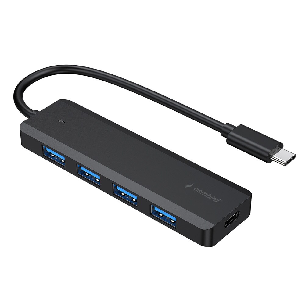 USB-keskitin USB-C:stä 4 USB-tuloon erittäin nopealla tiedonsiirrolla
