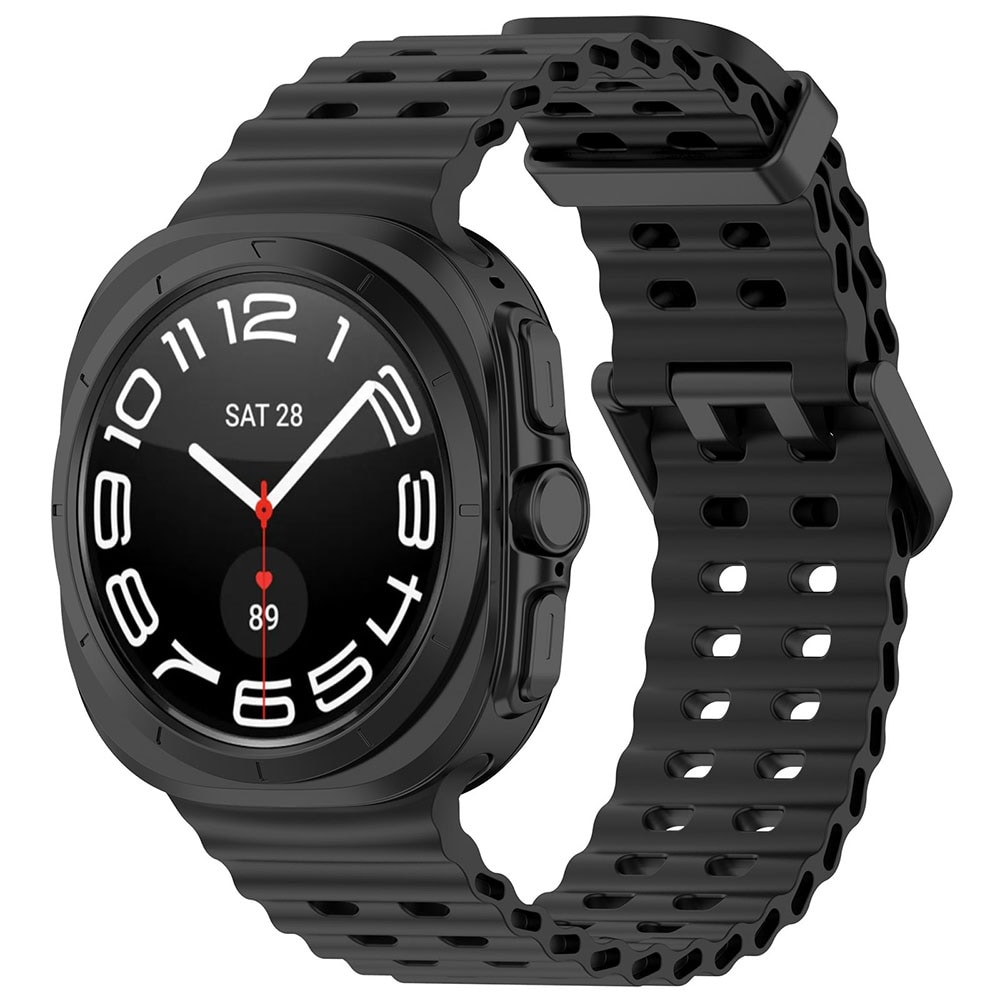 Silikoniranneke Samsung Galaxy Watch Ultra 47mm - musta